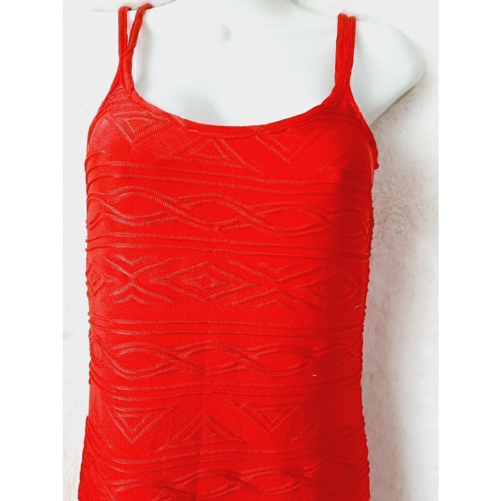 Newport News Red  form fitting spaghetti strap sz 8p dress - Picture 2 of 4